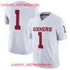 Hommes personnalisés Oklahoma Sooners Football 79 Jake Taylor Jonah Laulu Reggie Grimes Maureese Wren Jalen Redmond R Mason Thomas 33 Marcus Stripling Maillots cousus