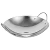 Pannor Dry Pot Stock Camping Cookware Wok Metal Pan Cooking Handtag Rostfritt stål Hushåll Köksutrustning Enskilda redskap