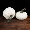 Fiori decorativi 6 pezzi di zucca bianca di Halloween fai da te zucche artificiali oggetti di scena per il raccolto del ringraziamento bomboniere Pografia