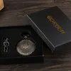 Pocket Saatler Vintage iskelet steampunk mekanik izleme erkekler Roman Nameralı Lüks Bronz Retro El Kolye Kadınlar İçin