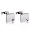 Luxurys Designer Marque Bouton de manchette de haute qualité Bijoux de mode Hommes Lettres classiques Boutons de manchette Chemise Accessoire Mariage Cadeau exquis Boutons de manchette L442