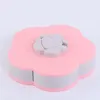 Plates Creative Flower Petal Fruit Plate Candy Storage Box 5 Grids Nuts Snack Tray Rotating Flowers Gift For Party Wedding