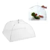 Serviessets 2 stuks 16 inch opvouwbare hoes wit gaas tentbeschermer schermen doek patio insectennet voor buiten kamperen picknicks feesten