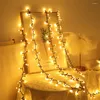 Strängar 250/500 LED Solar Christmas Cluster Lights Outdoor Firecrackers String Light Fairy Garland For Tree Wedding Party Decor