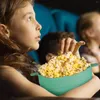 Bols Bol de pop-corn à micro-ondes en silicone avec couvercle pliable Chips Fruit Dish Storage