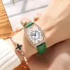 Nouveau CHENXI montre pour la mode cadran irrégulier en cuir jaune or Rose Quartz femmes montres dames cadeaux livraison directe