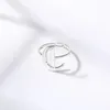 Band Rings Initial A Z Letter For Women Stainless Steel Jewerlry Punk Anillos Mujer Old English Ring BFF Gift 231021