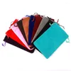 Gift Wrap Colour Jewelry Display Bag Flannel Drawstring Pouch Party And Wedding Package Velvet 5x7cm 7x9cm 8x10cm 10x15cm