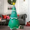 82.68inch/66.93inch PVC Inflatable Christmas Tree Skirt With Night Light, Built-in LED Christmas Tree Gift Packaging, Outdoor Christmas Activities Decor