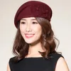 Bérets femme mode laine chapeau dame chaud Fedoras laine casquette étudiant britannique fête filles extérieur voyage haut 7 couleurs B-7774