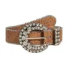 Bälten Elegant Crystal Buckle Belt Woman Party Midjeflickor Dekorativa midja