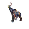 Obiekty dekoracyjne figurki graffiti kolorowe malarstwo słonia rzeźba figurka sztuka statua kreatywna żywica rzemiosła domowe dekoracja na ganek 231021