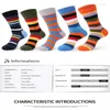 Chaussettes pour hommes 10 pièces 5 paires de haute qualité marque classique rayé coton coloré heureux mode tenue décontractée hommes