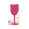 10oz Goblet Tumbler Stianless Steel Red Wine Mug Glass 11 Color