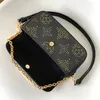 Explosion Women's New bags M82653 Wallet on Chain Ivy tiny golden studs black bag cross body grained cowhide leather great evening accessory long pocket Card flat