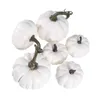 Fiori decorativi 6 pezzi di zucca bianca di Halloween fai da te zucche artificiali oggetti di scena per il raccolto del ringraziamento bomboniere Pografia