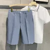 Pantalones Cortos Para Hombres Pantalones Casuales Drapeados De Verano Modelos Fuera De Cinco Trajes Sensación De Otoño