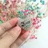 Band Rings Gold Color Crystal Heart Elastic Ring for Women Finger Jewelry Justerable Letter Fashion Party Gift 231021