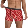 Sous-vêtements hiver flocon de neige sous-vêtements impression rouge 3D pochette boxer shorts slips personnalisés homme confortable grande taille