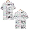 T-shirts pour hommes Chine Mahjong 3D Imprimer Chemise Femmes Hommes Mode d'été O-Cou à manches courtes T-shirt drôle T-shirts graphiques Streetwear Harajuku Tops