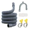 Bathroom Sink Faucets Elastic Universal Drain Hose Extension Kit Easy To Install Ideal For Positioning Your Equipment According Needs