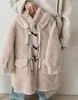 Vestes d'hiver pour enfants, manteaux en fourrure d'agneau, décontracté, mouton, pardessus chaud, boutons en corne, veste en laine, A3235, 2023