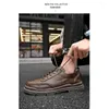 Dress Shoes Men's Business Trendy Wild Sneakers Fashion Work Black Casual Leather Summer