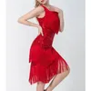 Scene Wear Women paljetter Shiny Tassel Latin Dance Dress Adult Roaring Flapper Gatsby Dancing Dancewear Jazz Salsa Tango Practice Clothing