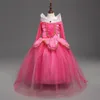 Robes de fille Uporpor Belle au bois dormant Aurora Princesse Robe LED pour filles Enfants Charme Cosplay Carnaval Habiller Vêtements Costume de fête d'anniversaire 231021