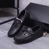 Orijinal kaliteli inek derisi gerçek deri örgü ayakkabılar erkekler lüks tasarımcı ayakkabı yumuşak konfor ayakkabıları üst düzey erkek elbise ayakkabı rahat düz sürücü araba koşan ayakkabı