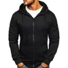 Mens Hoodies Sweatshirts Fashion Winter Hoodie Coat For Men Solid Color Jacket Basic Zip Sweatshirt Outwear Sweat Hooded Warm Coats Casual Male Jackets 231021