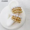 Boucles d'oreilles à dos 5 paires, Clips d'oreille en forme de C, non percés pour femmes, bijoux cadeau 30490