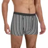 Underpants Striped Pattern Underwear Black And White Art Man Shorts Briefs Cute Boxershorts Custom Oversize Panties