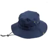 Berets Bucket Cap Pescador Chapéu Exército Caps Homens Esportes Ao Ar Livre Sol Pesca Caminhadas Caça Chapéus Curto Brim Escalada