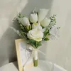 Bröllopsblommor brud som håller blomma klassisk stil liten färsk simulering bundle buque de noiva para casamento