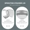 Dinnerware Sprouting Strainer Screen Mason Jar Lids Stainless Steel Serving Tray Sprouts Maker