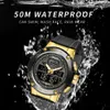 Moda smael marca superior esportes masculino 50m à prova dwaterproof água led digital masculino cronômetro data automática relogio masculino 8032 relógios de pulso