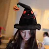 Les chapeaux d'Halloween sont drôles et mignons pour les enfants et les adultes. Chapeau d'Halloween électrique petit démon sorcière chapeau de citrouille chantant dansant chapeau brillant accessoires de déguisement de fête.