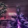 1pc, arbre de Noël artificiel à fibre optique pré-éclairé de 3 pieds avec des branches réalistes, arbre complet de Noël, décor de fête à thème, décor de Noël