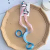 Çocuklar Unicorn Renkli Peruk Saç Pençeleri Saç Aksesuarları Çocuklar Kızlar Saç Kaçağı Sahte Saç Twist Örgü Headdress Saç Klipler Barrettes