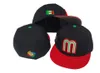 Mode mexique M lettre casquettes de Baseball style d'été Gorra os hommes marque femmes unisexe hiphop entièrement fermé ajusté chapeaux F-2