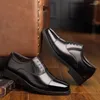 Klädskor Spring och Autumn Business Leather for Men's Baita Security Professional Wedding Cover Feet
