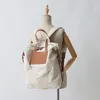 Rucksack Damen Umhängetasche Premium Feeling Canvas Herrenstil Einfach und bequem Reisen Einfarbig