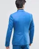 Men's Suits Brand Groomsmen Shawl Lapel Groom Tuxedos Blue Men Center Vent Wedding Man Blazer (Jacket Pants Vest) C62