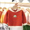 Hoodies Sweatshirts Striped Cartoon For Kids Girl Boy Clothes Fashion Baby Children Spring Autumn Casual Sport Hooded 231020