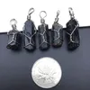 Hänge halsband naturliga turmalin halsband stenhängen svart helande kristall reiki pärlor för kvinnor män smycken tillverkning diy