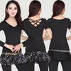 Stadiumkleding Effen kleur Slim Fit Latin Dance Match Tops Ballroom Damesriem Elegante vrouw Aanbiedingen Kostuum Oefenlaarzen Modern Jazz Shirt