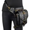 Torby w talii torba łańcuchowa PU do małego steampunk Retro Retro Biker Crossbody Solid Luksusowe torebki Pakiety 2023