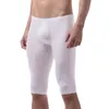 Unterhosen Sexy Durchscheinende Männer Unterwäsche Lange Männliche Boxershorts Dünne Eis Seide Durchsichtige Penis Beutel Mann Höschen Home Lounge Schlaf Böden