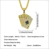 Pendentif Colliers Hiphop Style Casino pour hommes Lucky Poker Collier de chasse droit Chaîne Bijoux